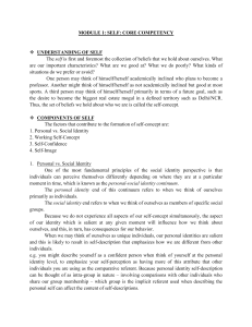 Self-Understanding: Core Competency Module