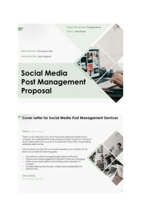 Social Media Post Management Proposal