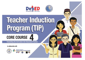 Teacher Induction Program Course 4