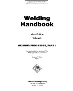 AWS Welding Handbook, VOL-2 - 9th Ed (2004) - Welding Processes, Part 1