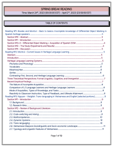 Spring Break Linguistics Reading List