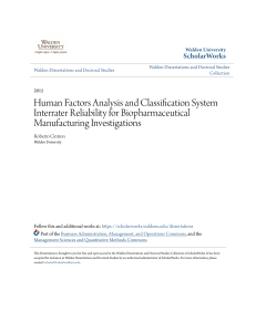 Human Factors Analysis and Classification System Interrater Relia