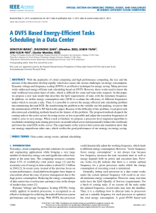 A DVFS based Energy-Efficient Tasks Scheduling in 