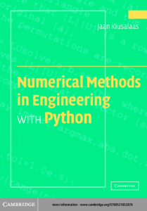 Jaan Kiusalaas - Numerical Methods in Engineering with Python (2010, Cambridge University Press) - libgen.li