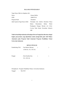 Tugas Karya Akhir Irmaya Safitra Diploma Akuntansi UI Pengesahan