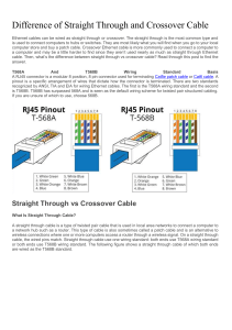 Difference of Straight Through and Crossover Cable