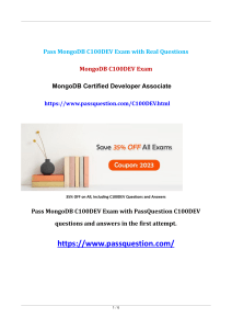 C100DEV MongoDB Certified Developer Associate Exam Questions