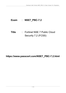 FCSS in Public Cloud Security NSE7 PBC-7.2 Dumps