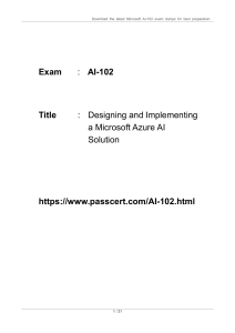 Microsoft AI-102 Updated Dumps With Practice Exam