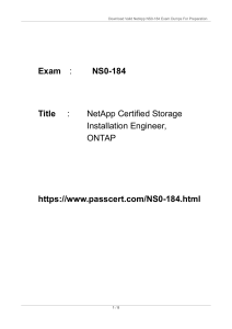 NetApp NS0-184 Certification Exam Dumps 2023