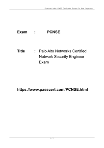 PCNSE Certification Real Dumps 2023