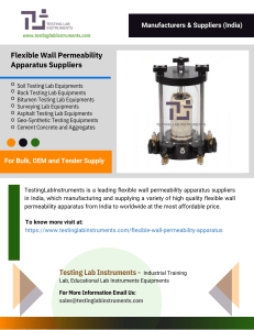 Flexible Wall Permeability Apparatus Suppliers