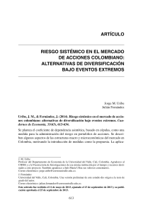 Riesgo Sistemico en el Mercado de Acciones Colombiano. Uribe   Fernandez (2014)