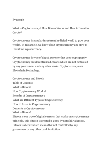 Cryptocurrency & Bitcoin: How it Works & How to Invest