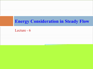 Lecture-6-Energy Consideration in Steady Flow