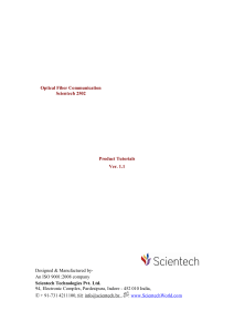 Optical Fiber Communication Scientech 2502