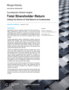 Morgan Stanley Total Shareholder Return
