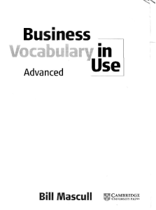 Cambridge - Business Vocabulary in Use Advance