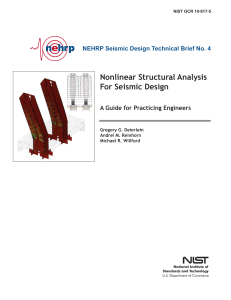 Nonlinear Structural Analysis for Seismic Design