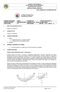 MECH 1A Module 6 - Cable and Catenary