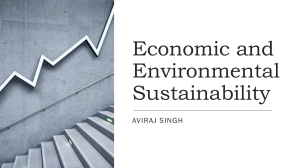 Economic and Environmental Sustainability