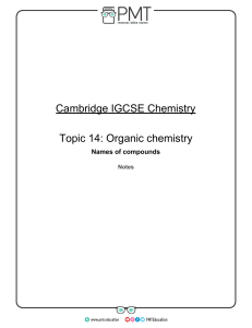 14.1. Names of compounds