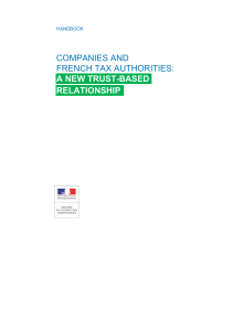 French Tax Authority Handbook: Trust-Based Relationship