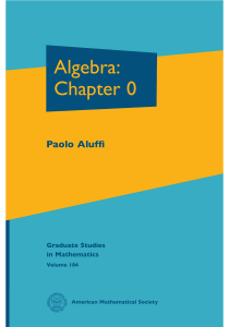 Algebra Chapter 0 (2nd printing) (Paolo Aluffi)