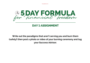 5 Day Freedom - Day 1 Assignment