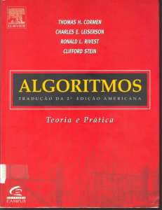 ALGORITMOS - TEORIA E PRATICA TRADUÇÃO DA 2a EDIÇÃO AMERICANA (CHARLES E. LEISERSON, Cormen, Thomas Leiserson etc.) (Z-Library)