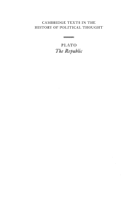 Plato The Republic (Cambridge, Tom Griffith)