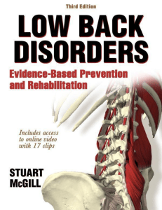 Low Back Disorders: Evidence-Based Prevention and Rehabilitation Third Edition
