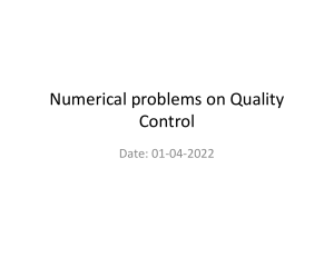 Quality Control tutorial