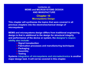 Chapter 10 - MEMS Microsystem Design