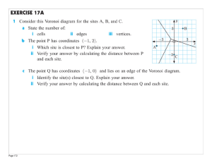Voronoi diagram Lecture worksheet