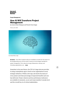 How AI Will Transform Project Management