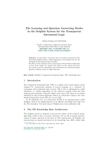 The Learning and Question Answering Modes in the Dolphin System for the Transparent Intensional Logic