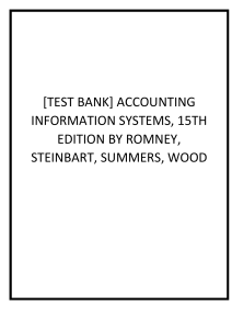 test bank for accounting information systems (15th edition) marshall b. romney  paul j. steinbart