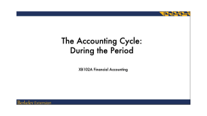 M2 - The Accounting Cycle, During The Period