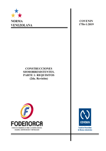 COVENIN 1756-1 2019 Construcciones Sismorresistentes