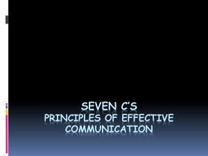The Seven Cs of Communication