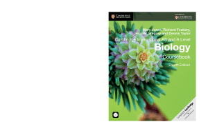 Cambridge International AS and A Level Biology Coursebook 4th Edition