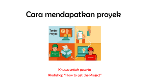 Cara Mendapatkan Proyek: Panduan Workshop