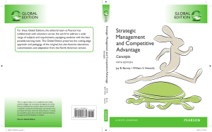 Strategic Management and Competitive Advantage  Concepts, 5th Ed  - Jay B. Barney