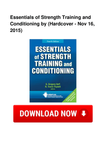 Essentials of Strength Training and Cond