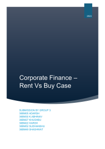 Rent Vs Buy Report Group3 Corporate Finance