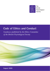 bps code of ethics and conduct