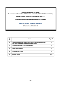 Computer Engineering Syllabus: College of Engineering, Pune