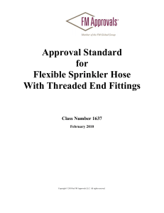 Approval Standard for Flexible Sprinkler