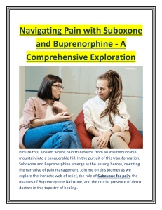 Suboxone, Buprenorphine, and Detox Doctors Guide